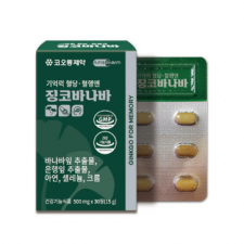 코오롱제약 기억력,혈당,혈행엔 징코바나바 [500mg x 30정(15g)]