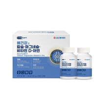 코오롱제약 뼈건강 프로젝트 칼슘.마그네슘.비타민D.아연 [1,000mg×60정×2병(120g) /2개월분]