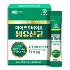 코오롱제약 마이크로바이옴 생유산균 (1포당 20억투입) [2g*30포(60g) /1개월분]