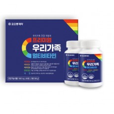 코오롱제약 프리미엄 우리가족 멀티비타민 [900mg*60정*2병(108g) /4개월분]