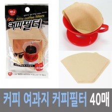 하니 커피여과지 커피필터 25인용 40매 주방용품