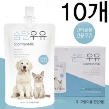 숨탄우유 180ml 10개 1박스(개.고양이겸용) 애완