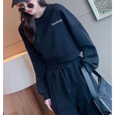 크롭 핀탁 트레이닝복 상하 세트 LD-684