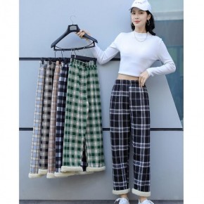 겨울이 따뜻한 여성 기모 바지 여자 밴딩